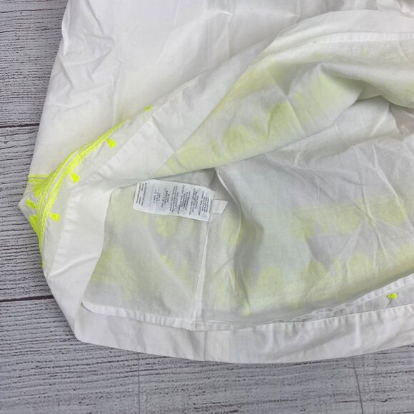 Crewcuts Girls Skirt White Green Embroidered Pattern Drawstring Size 14 - Picture 5 of 8